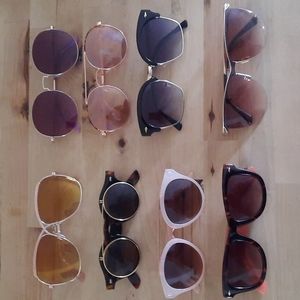 8 pairs of sunglasses
